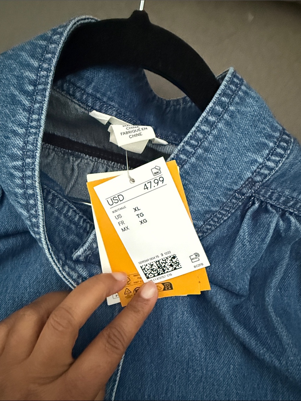 H&M Puffed Sleeve Twill Jacket - Picture 5 of 13
